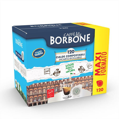 Borbone Box Cialde 44mm Miscela Nobile Blu – Confezione da 120 Cialde Espresso di Qualità