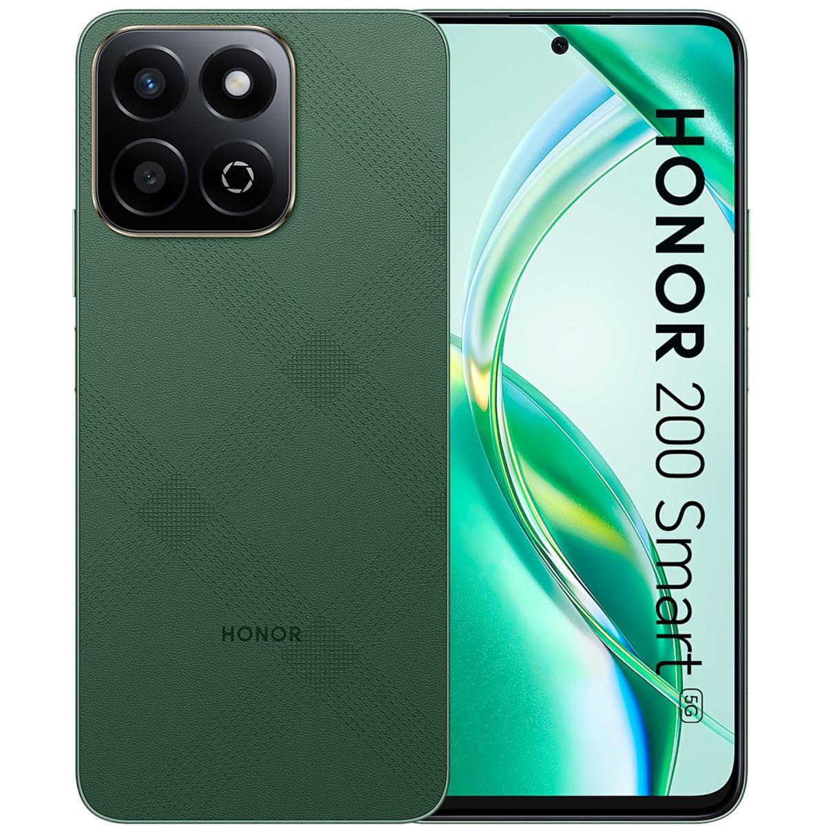 Honor 200 Smart 5G 4+256GB Verde | Display 6.8” AMOLED, Fotocamera AI 108MP, Batteria 5000mAh, Prestazioni Potenti