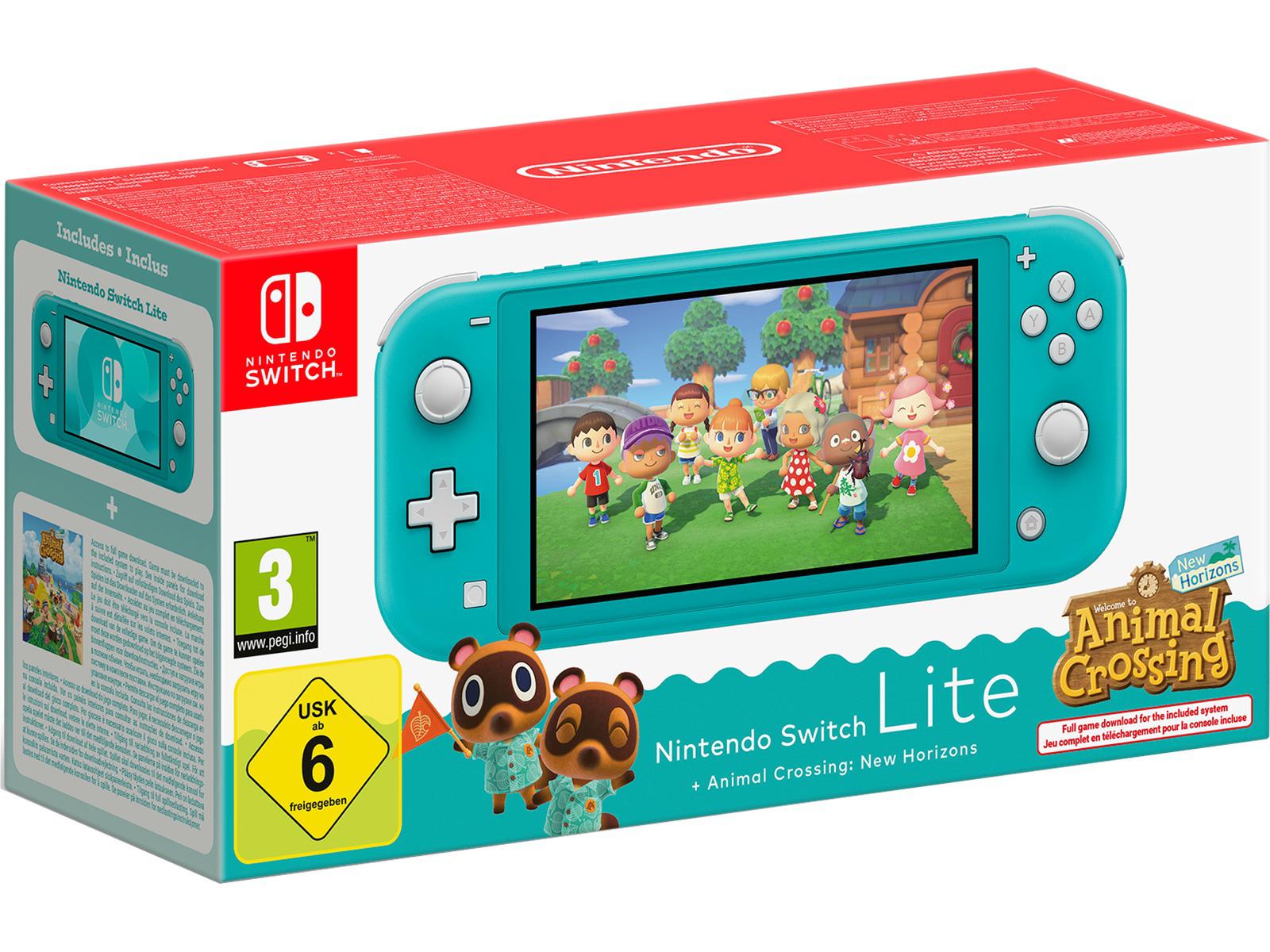 NINTENDO SWITCH LITE ANIMAL CROSSING EDITION | CONSOLE PORTATILE 5.5" HD, DESIGN ESCLUSIVO, GIOCO INCLUSO